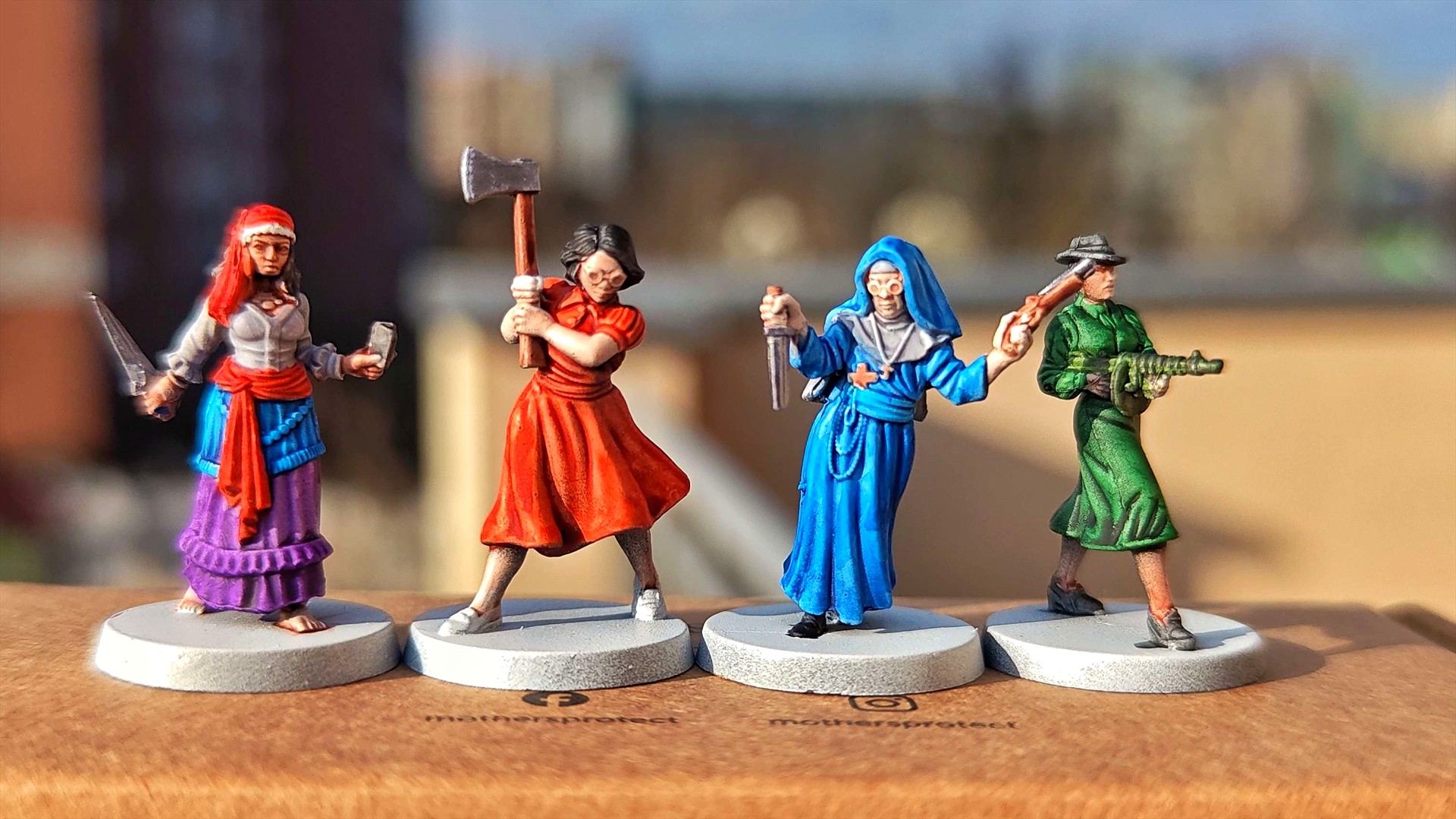 Kolorowa drużyna figurek fantasy